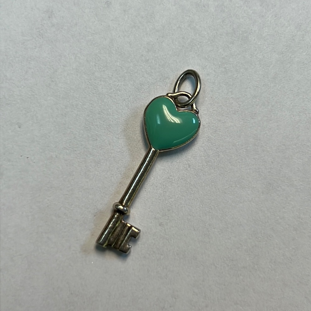 Tiffany & Co. Blue Enamel Key Silver